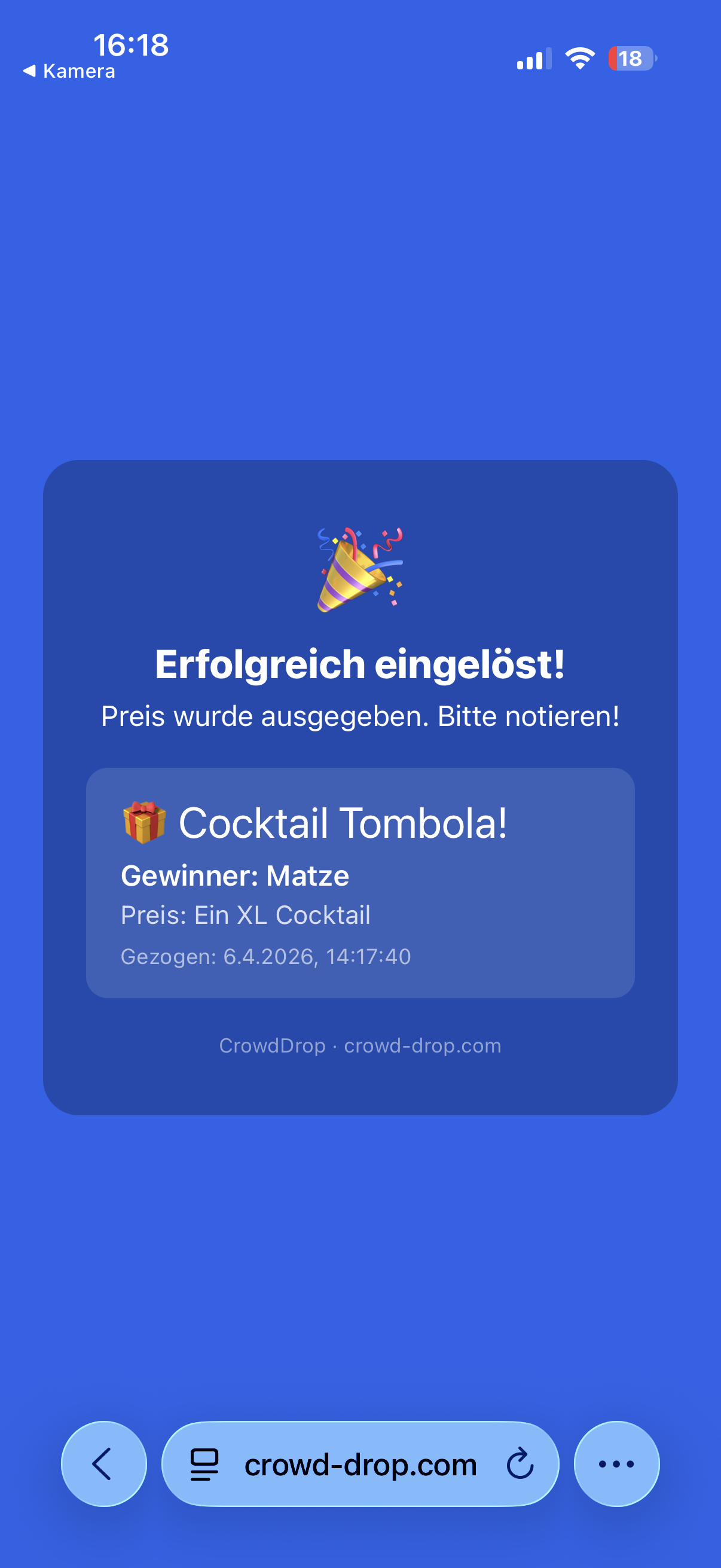 Gewinn QR-Code