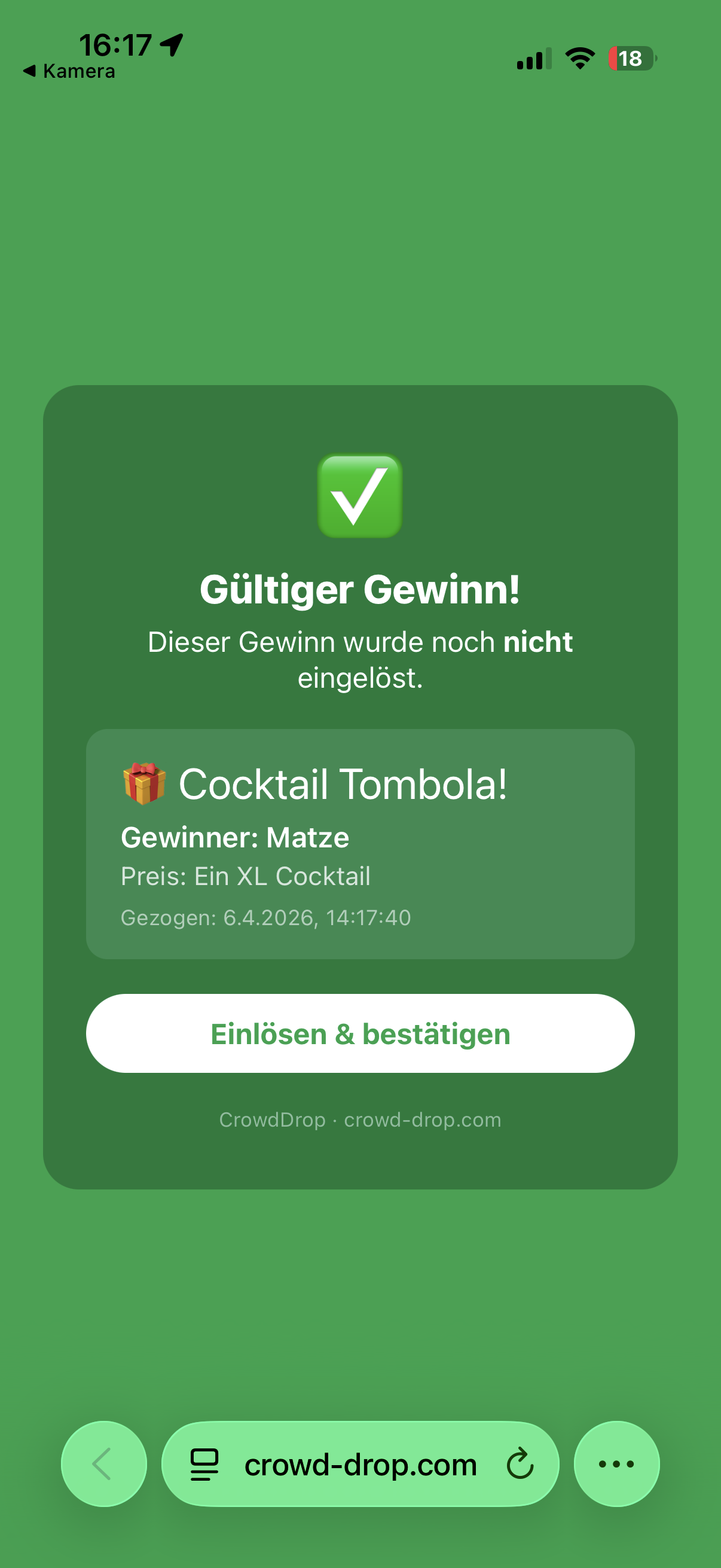 QR Code Gültigkeitsprüfung